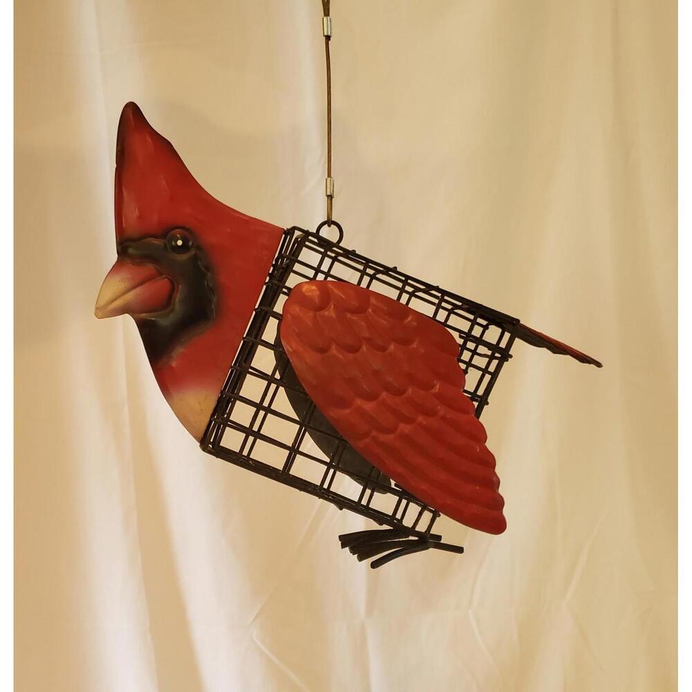 Red Cardinal Hanging Suet Feeder